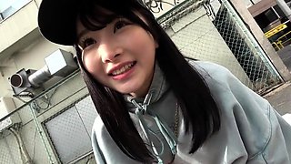 Japanese teen oil fingering her tight pussy