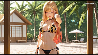 Rough Beach Romance: Marin's Private Affair (AI-Created)