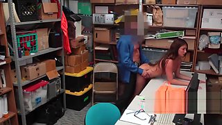 Sexy brunette thief pounded in POV