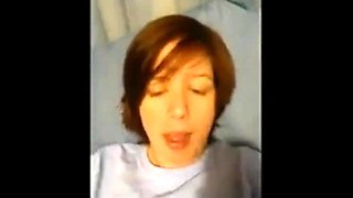 Skinny Brunette Masturbates on Webcam