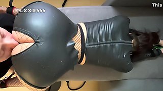 German Latex Girl Get Her Extreme Tight Pierced Hairy Pussy Fucked And Cum In Pussy