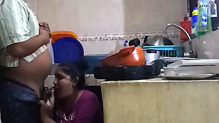 Fucking and Sucking with the Employee in the Kitchen