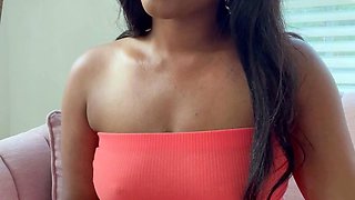 Sensual solo masturbation session with stunning ebony MILF