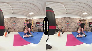 BRAZZERS VR - Witness Lulu Chu Shag Her Customer In The Gym Before She Comebacks To Fellate Your Shaft