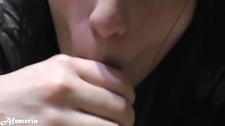 Hot Brunette Swallows Cum After Deepthroat