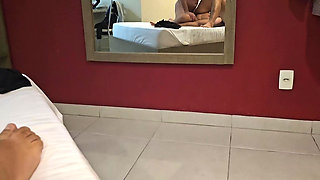 Naughty guy ate me without a condom and came on top of my pussy and made the cuckold clean