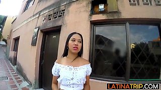 Colombian amateur COUGAR picked up on the street and taken home