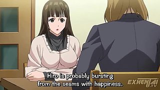 College Girl Goes Pantyless to Class - Boyfriend Catches Her in Hentai Anime with Big Tits & Cum