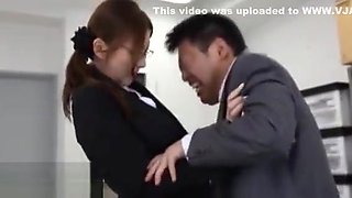 Japanese office guy caughts masturbating at work