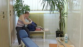 German Teen Got Gang Banged in the Gym by Few Cocks