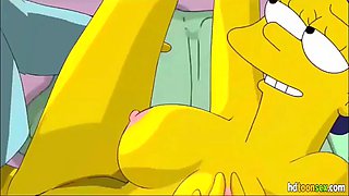 Horny marge simpson getting banged just how she likes it