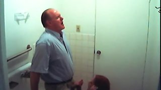 Office cock whore sucks off the boss man