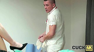 Talented Steve Q and Nela Decker's pussy exam movie