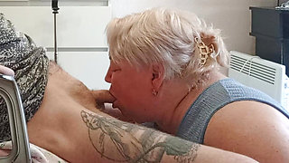 wife watches as neighbor sucks my dick and swallows cum