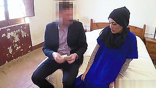 Insecure Arab cutie gets stripped and fucked in hotel room