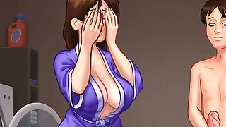 Stepmom sex - she visit me naked