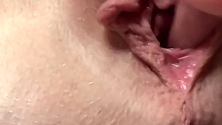 Fingering and Rubbing My Big Labia Meaty Pussy