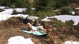 Busty Blonde Fucked Outdoor