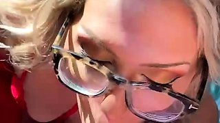 Blonde amateur milf does anal on pov camera 21