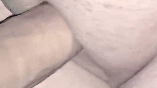 Super Close-up: Cock Rubs the Clit. Sperm on Pussy. Use Sperm Like a Lubricant. Female Orgasm. Red Panties.