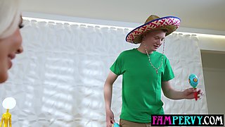 Huge tits mature MILF stepmom got fucked