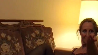 Amateur Blonde Mature Wife Enjoys Sex, Lingerie
