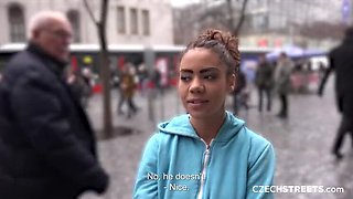 Busty Young Gypsy Syren Demer Blowjob & Cumshot on Czech Streets - Wild Amateur Teen Fucking