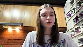 Close up teen foot worship