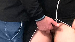 Fingering Slut's Pussy in Public Subway