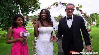 Black busty bride sex adventure