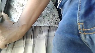 Mature woman touched my cock in bus