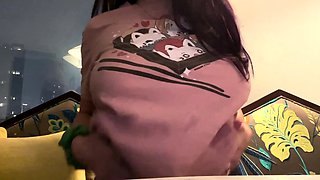 Sensuous milf flashing her fabulous big tits on webcam