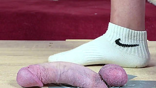 Cockbox CBT and Cock Trampling in Dirty Socks, Femdom Jozi Trample