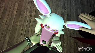 Fnaf Mangle and Sexy Roxanne Wolf Blowjob