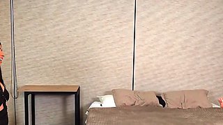Naughty guy fucked his gf's stepmom, but they got caught and had a threesome afterwards
