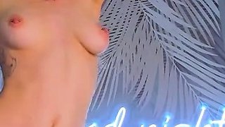 Big Boobed Blonde Masturbates With A Dildo In The Bathroom