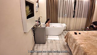 Unbelievable!! Horny Stepsister Seduced Stepbrother in Bathtub