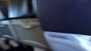 Bella Mur Gives Wild Handjob and Blowjob on a Public Airplane - Russian Teen Shows Off