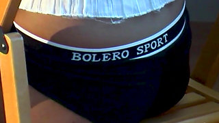 Young girl explores her body solo