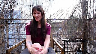 GROOBYGIRLS Brunette Trans Spreads Ass