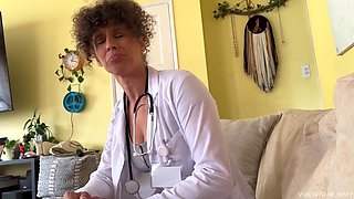 Curly Hair Mommy Explores Doctor Blowjob Passion
