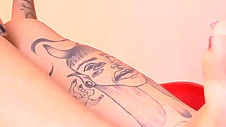 Beautiful Femdom Latina Tattooed Humiliates You in Spanish While You Look at Her Feet