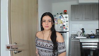 Hot Step Sister Gets Fucked Very Hard by Her Step Brother, Her Round Ass Bounces on His Cock