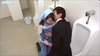 Asian Cleaning Lady Fucked In The Bathroom
