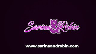 SARINAANDROBIN Tattooed duo grinding on red bed