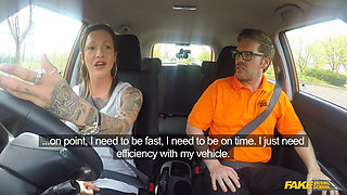 Fake Driving College - Messy Creampie and Deep Throat Blowjob Action