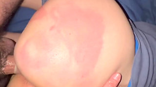 Doggystyle and spanking with a girl plugged