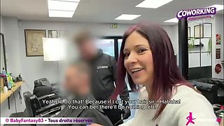 Amateur MILF Threesome Anal & Blowjob - Coworking Episode 2 - Huge Booty Fucked at the Barber