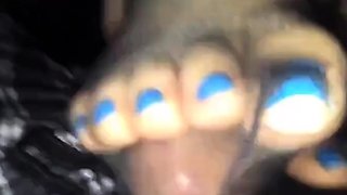 Amateur Foot Fetish Fun with a Sexy Blowjob