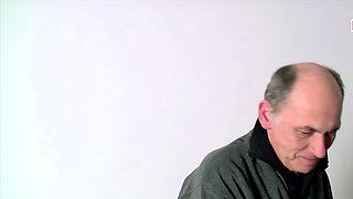 Old German housewife fucks after flirting with grandpa